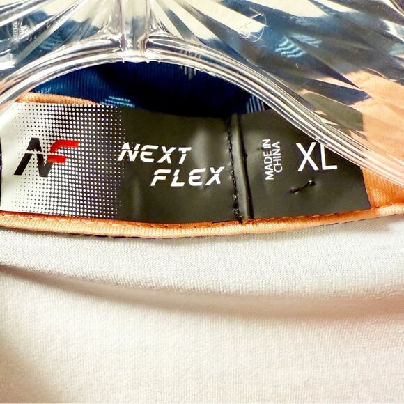 Next Flex Men’s Polo Shirt XL Blue Dot Pattern – Moisture-Wicking Stretch - Picture 3 of 4